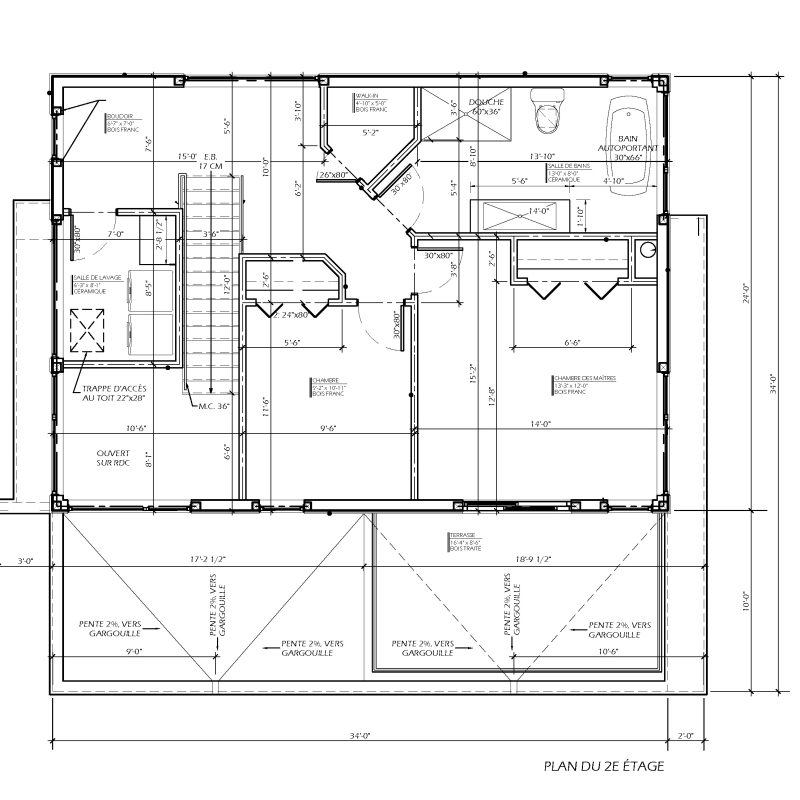 Modèle Côté - Plan étage