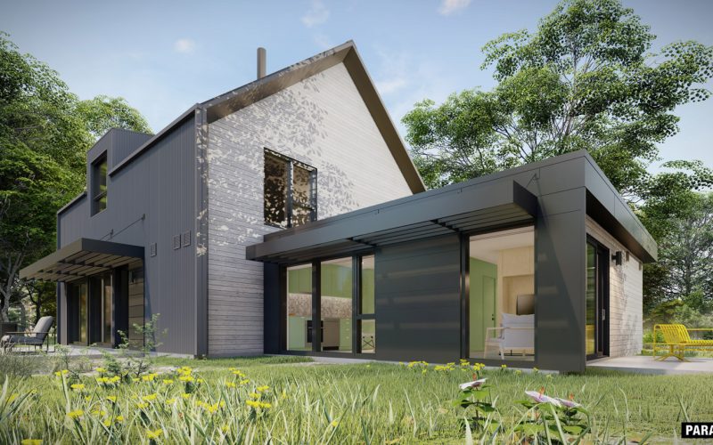 Éco-Habitat bigénération - Vue arrière